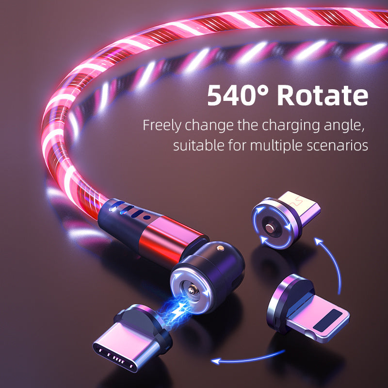 Rotatable Luminous Magnetic Cable For Fast Charging