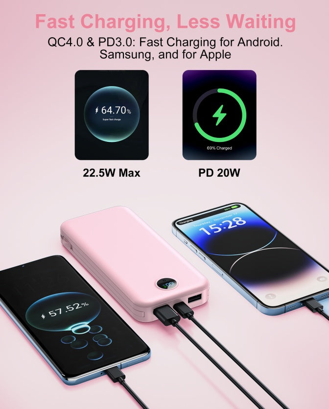 With AC Socket For Fast Charging, Power Bank With A Dual-wire Digital Display Power Bank