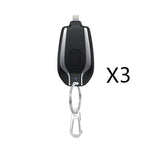 1500mAh Mini Power Emergency Pod Key chain Charger With Type-C - Ultra-Compact Mini Battery Pack