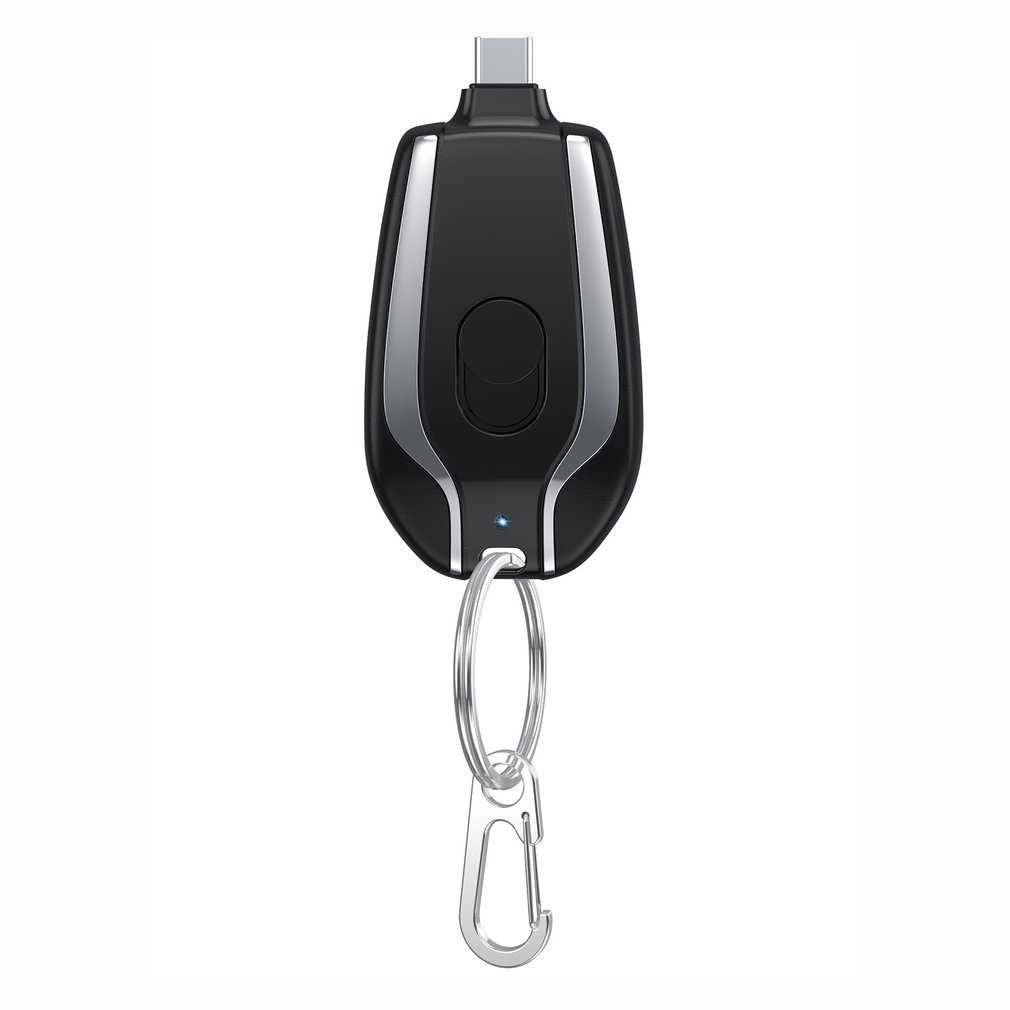 1500mAh Mini Power Emergency Pod Key chain Charger With Type-C - Ultra-Compact Mini Battery Pack