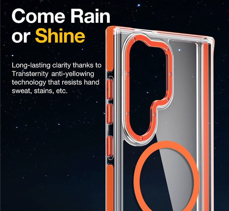 Drop-resistant All-inclusive Magnetic Suction Charger Transparent Acrylic Ultra Phone Case