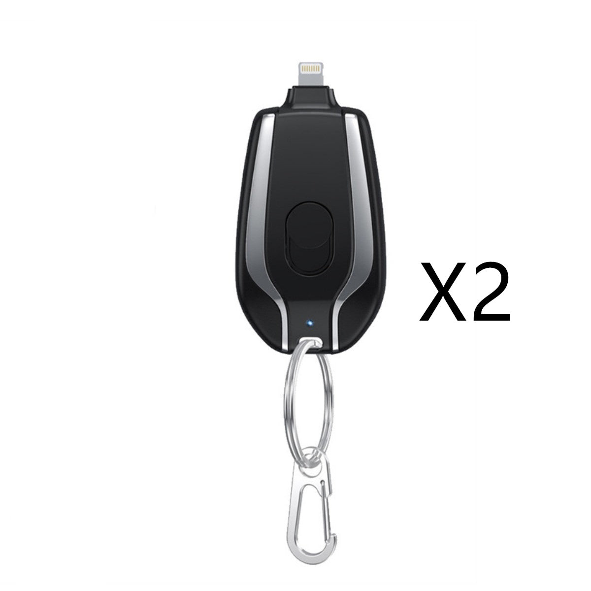 1500mAh Mini Power Emergency Pod Key chain Charger With Type-C - Ultra-Compact Mini Battery Pack
