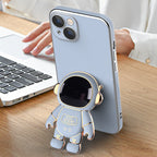 3D Astronaut Phone Case With Anti-Drop Electroplating Bracket