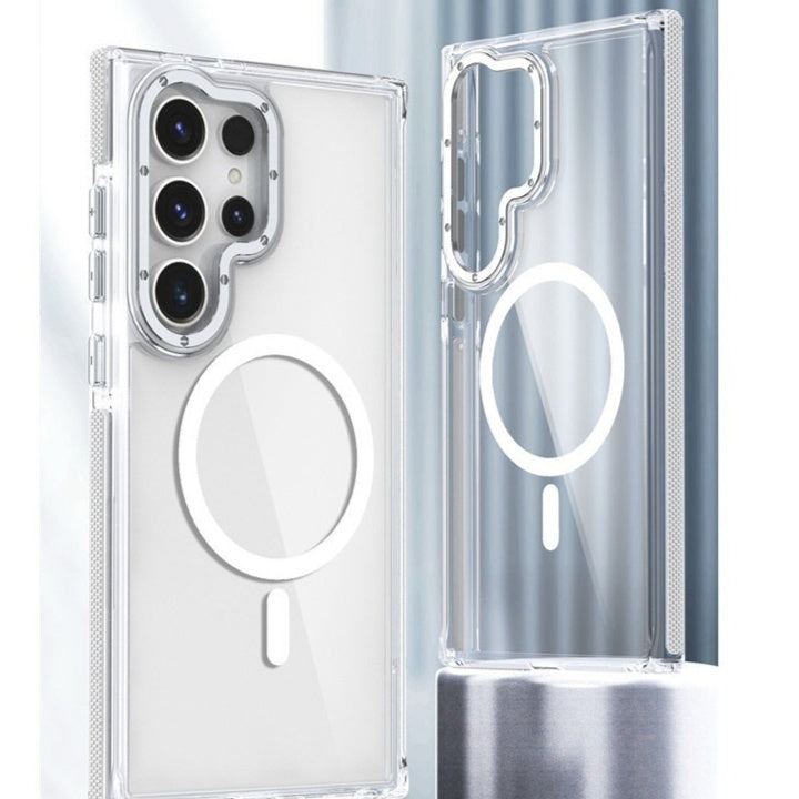 Drop-resistant All-inclusive Magnetic Suction Charger Transparent Acrylic Ultra Phone Case