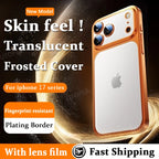 Simple Translucent with Lens Film Case for iPhone 17 Pro Max All-inclusive Anti-fall Damping Cover