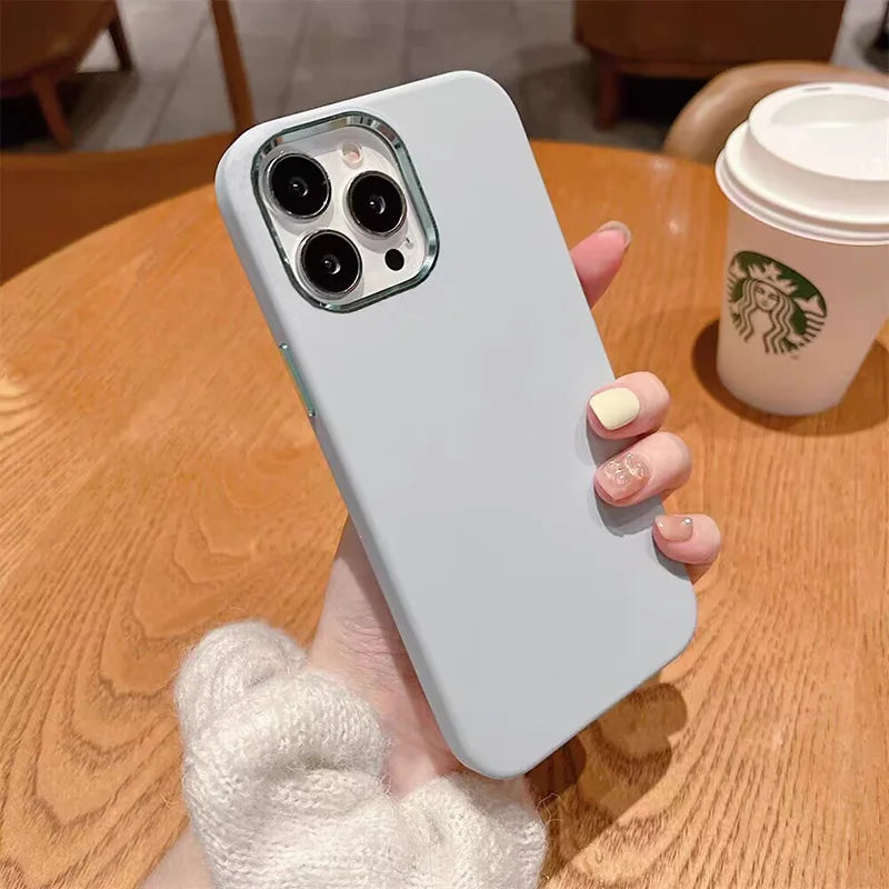 Luxury Matte Leather Phone Case For iPhone - Protection Shockproof Cover