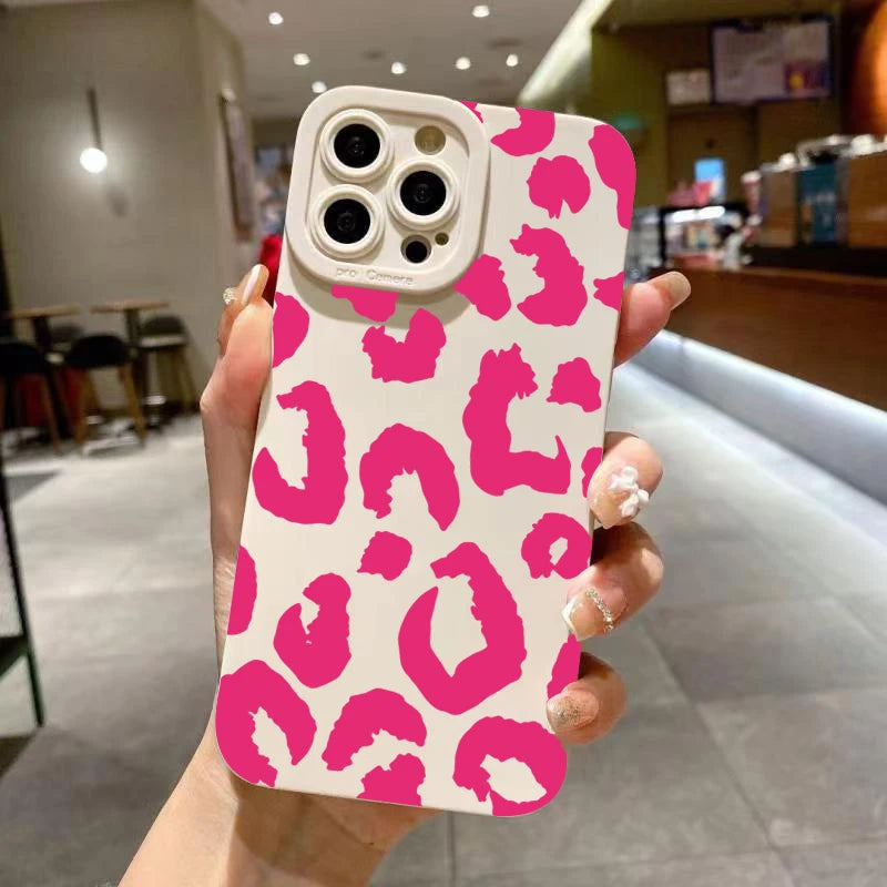 Leopard Design Camera Protective Phone Case for iPhone