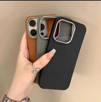 Luxury Matte Leather Phone Case For iPhone - Protection Shockproof Cover