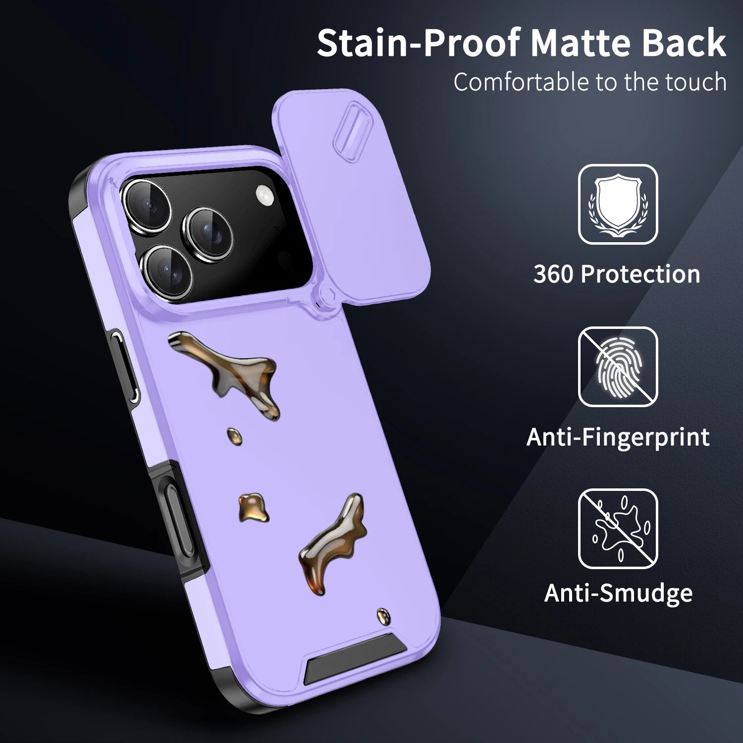 Anti-collision Shockproof Case For iPhone - Slide Camera Protective Cases