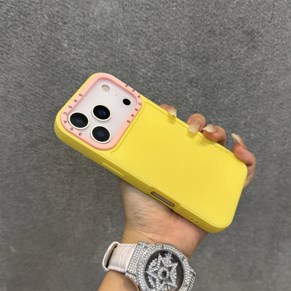 Collision Colour Lens Protector Soft Phone Case For iPhones