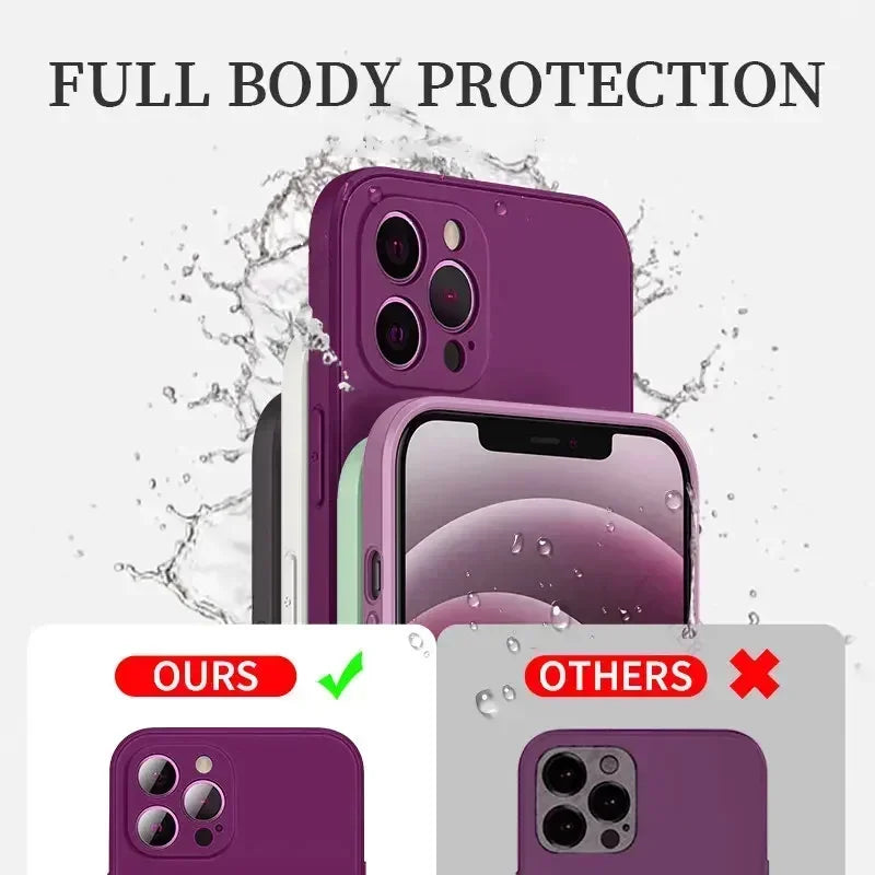 Official Phone Case For IPhone - Silicone Solid Color Fall and Collision Protection Cover