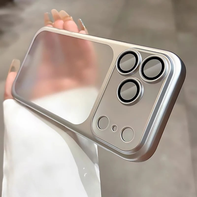 Simple Translucent with Lens Film Case for iPhone 17 Pro Max All-inclusive Anti-fall Damping Cover