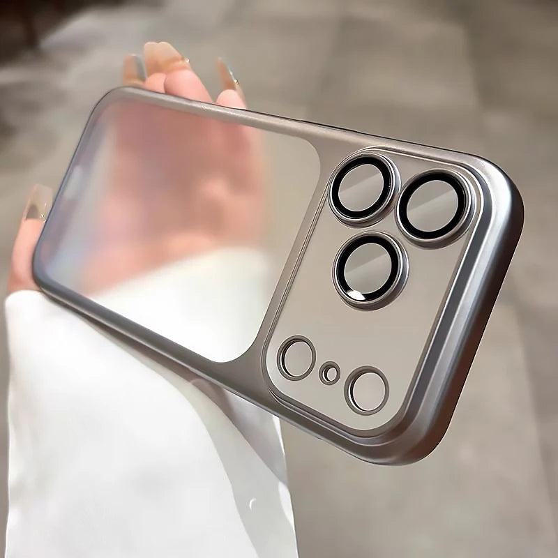 Simple Translucent with Lens Film Case for iPhone 17 Pro Max All-inclusive Anti-fall Damping Cover