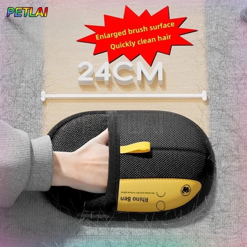 Pet hair glove removal Cat Grooming Reusable Electrostatic Dedusting Brush Dog Hair Remover for Couch Carpet Clothes Washable