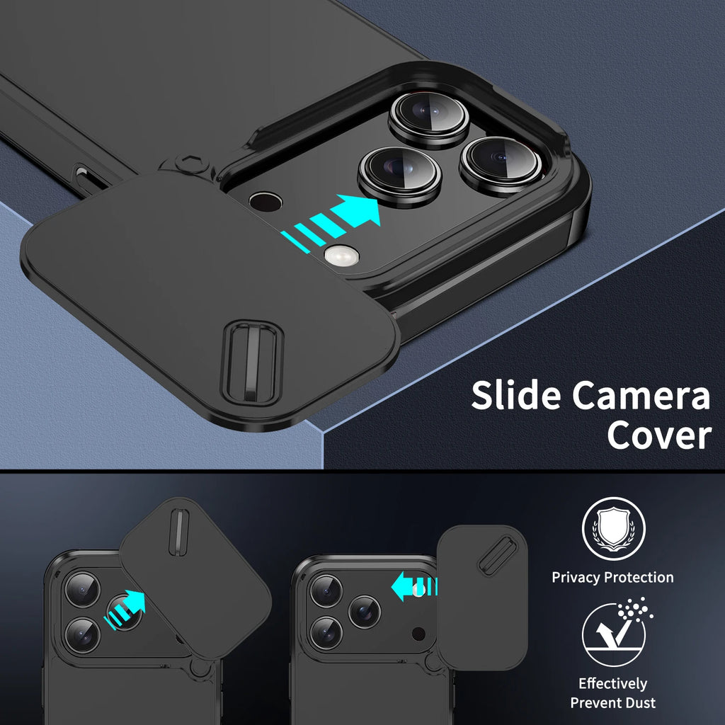 Anti-collision Shockproof Case For iPhone - Slide Camera Protective Cases