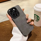 Fashion Phone Case For iPhone 17 Air 16 15 14 13 12 11 Pro Max 16 Plus Fur Leather Full Lens Protection Cases Cover