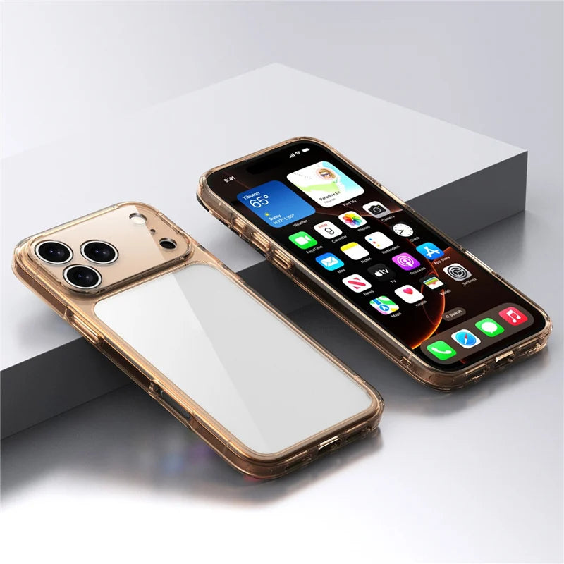 Luxury Hybrid Transparent Shockproof Case For iPhone