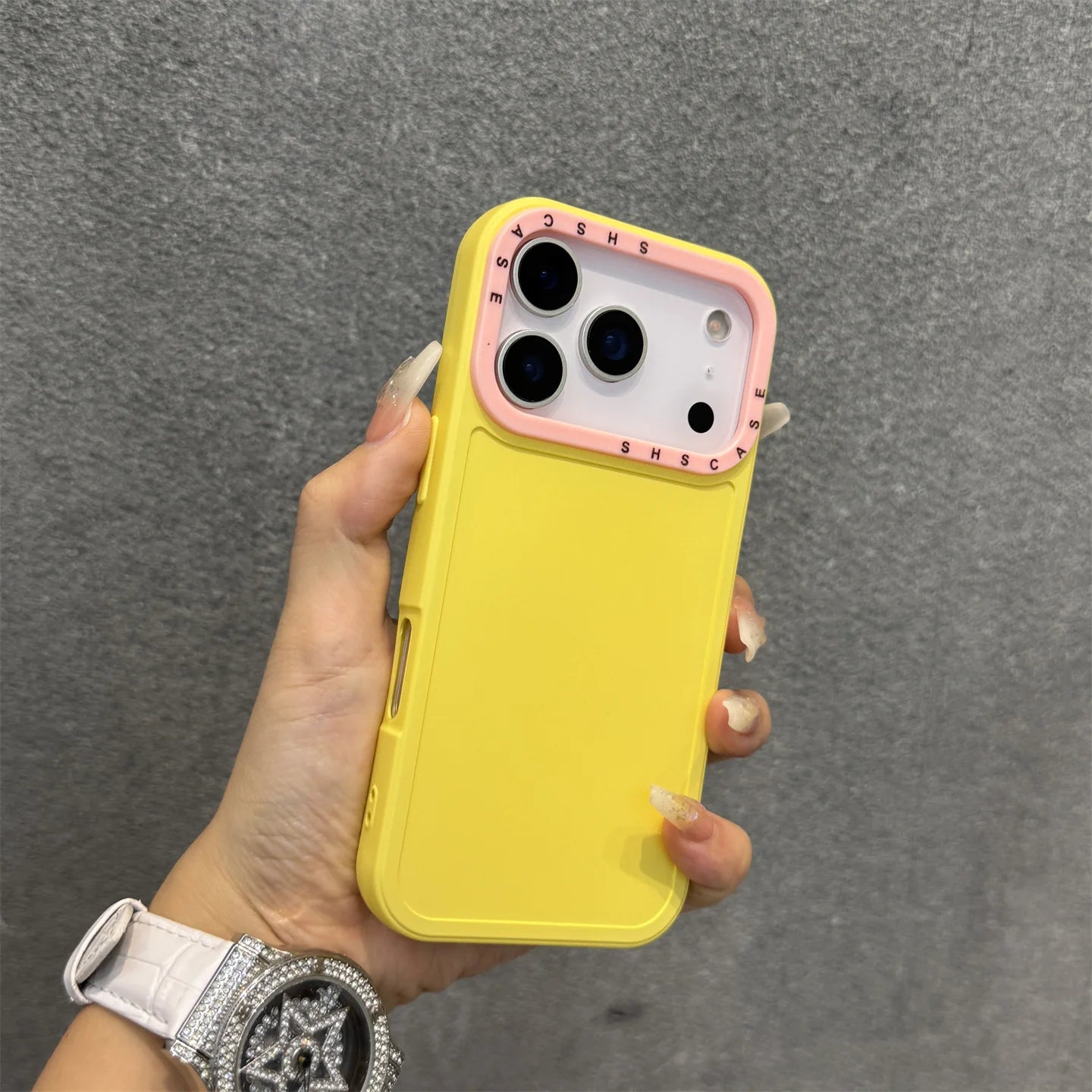 Collision Colour Lens Protector Soft Phone Case For iPhones