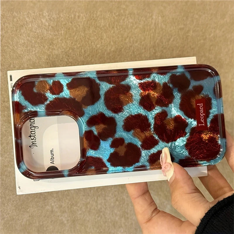 Simple Fashion Smudge Leopard Print Soft Phone Case For iPhone
