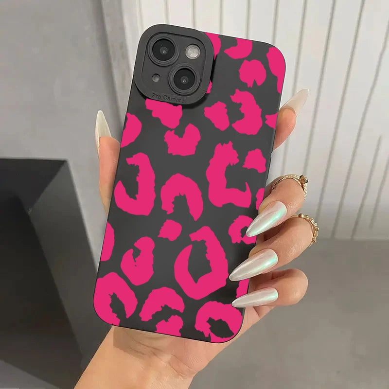 Leopard Design Camera Protective Phone Case for iPhone