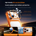 Simple Translucent with Lens Film Case for iPhone 17 Pro Max All-inclusive Anti-fall Damping Cover