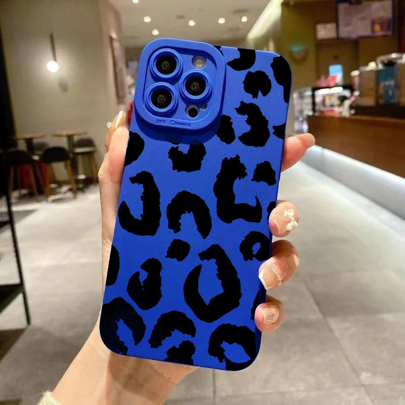 Leopard Design Camera Protective Phone Case for iPhone