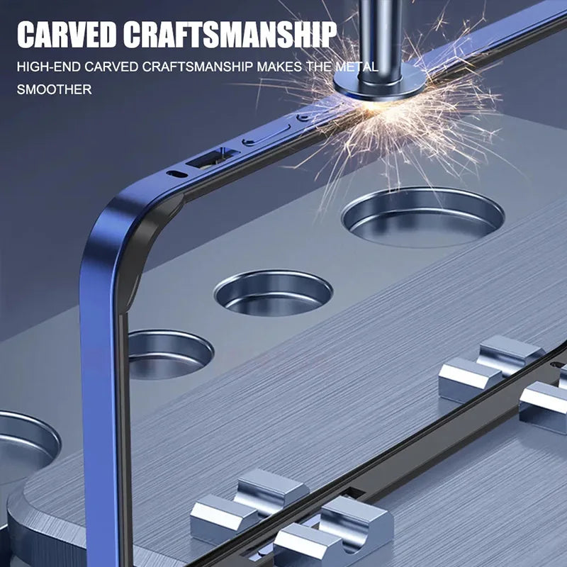 Hybrid Silicone Frame Aluminum Metal Phone Case For iPhone 17 16 15 14 13 12 Pro Max Better Heat Bumper