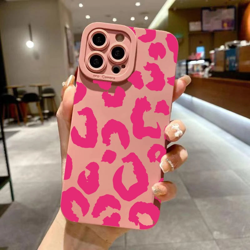Leopard Design Camera Protective Phone Case for iPhone