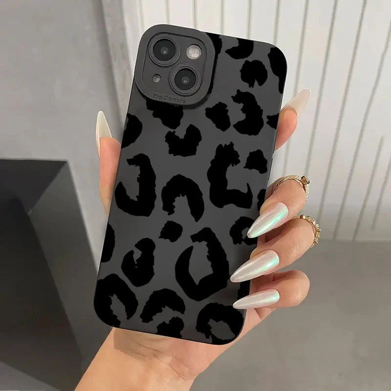Leopard Design Camera Protective Phone Case for iPhone