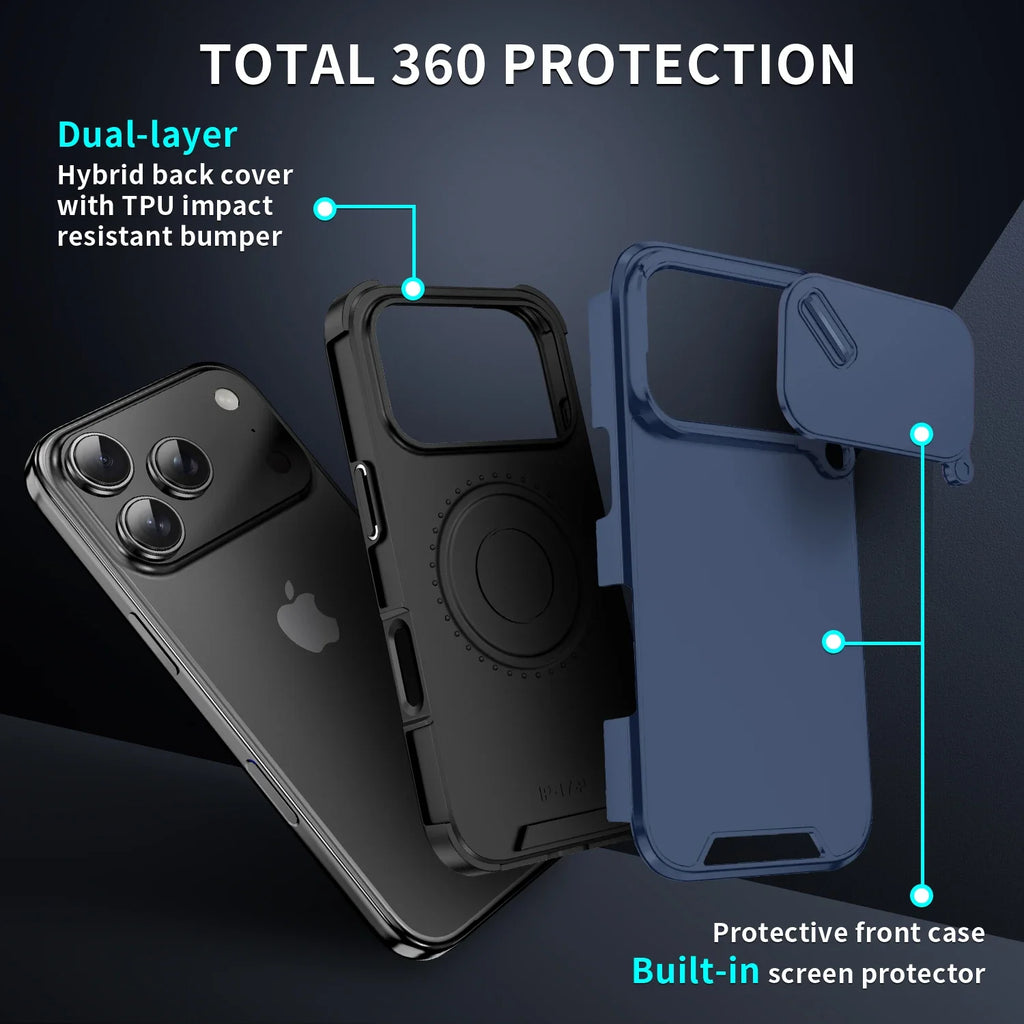 Anti-collision Shockproof Case For iPhone - Cover Slide Camera Protective Cases
