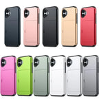 Phone Case For iPhone 17 Air 16E 15 14 Plus 13 12 Pro Max Wallet Cover Credit Card Holder Slot Sliding Pocket  Protective