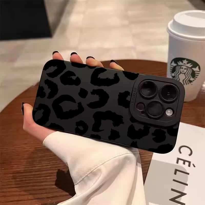 Leopard Design Camera Protective Phone Case for iPhone