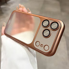 Simple Translucent with Lens Film Case for iPhone 17 Pro Max All-inclusive Anti-fall Damping Cover