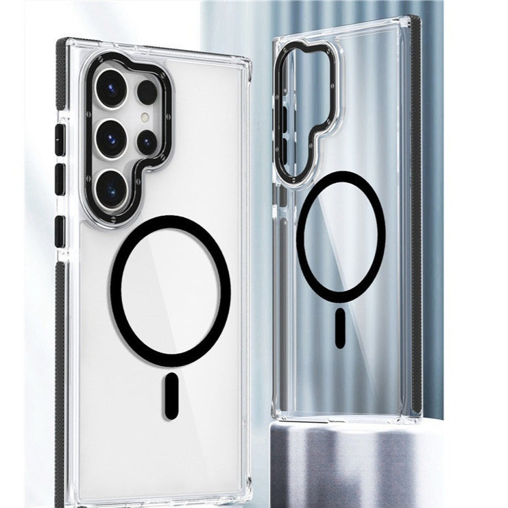 Drop-resistant All-inclusive Magnetic Suction Charger Transparent Acrylic Ultra Phone Case