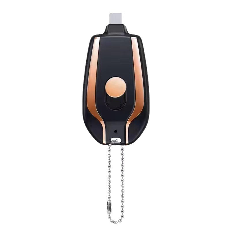 1500mAh Mini Power Emergency Pod Key chain Charger With Type-C - Ultra-Compact Mini Battery Pack