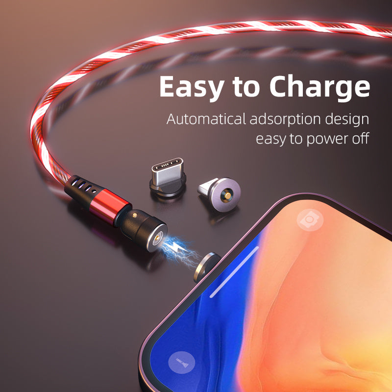 Rotatable Luminous Magnetic Cable For Fast Charging