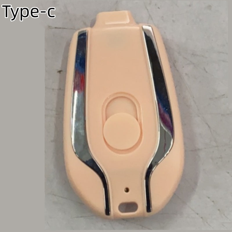 1500mAh Mini Power Emergency Pod Key chain Charger With Type-C - Ultra-Compact Mini Battery Pack